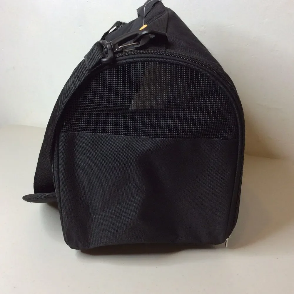 Every Yay Soft-Sided Canvas Mesh Pet Carrier Travel Bag Small 16lb.-Black